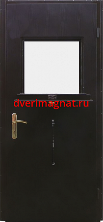 Металлическая дверь в кассу и оружейную черного цвета